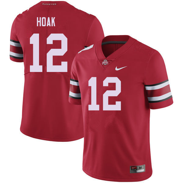 Men #12 Gunnar Hoak Ohio State Buckeyes College Football Jerseys Sale-Red